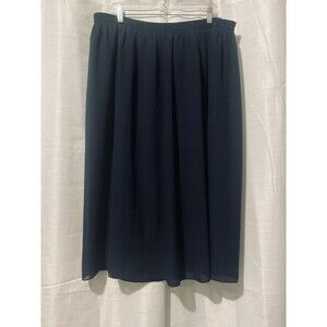 SKIRT Chiffon Long Maxi NAVY BLUE  Midi SIZE 20W